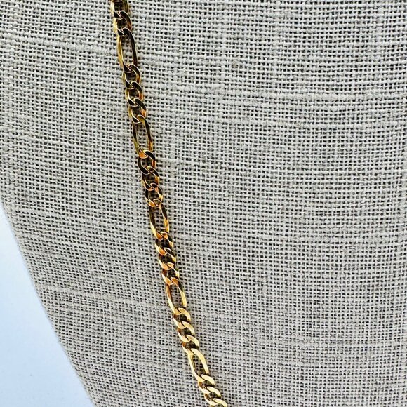 Gold Tone Sterling Silver Matteo Italian Chain Necklace 22" - Picture 3 of 5